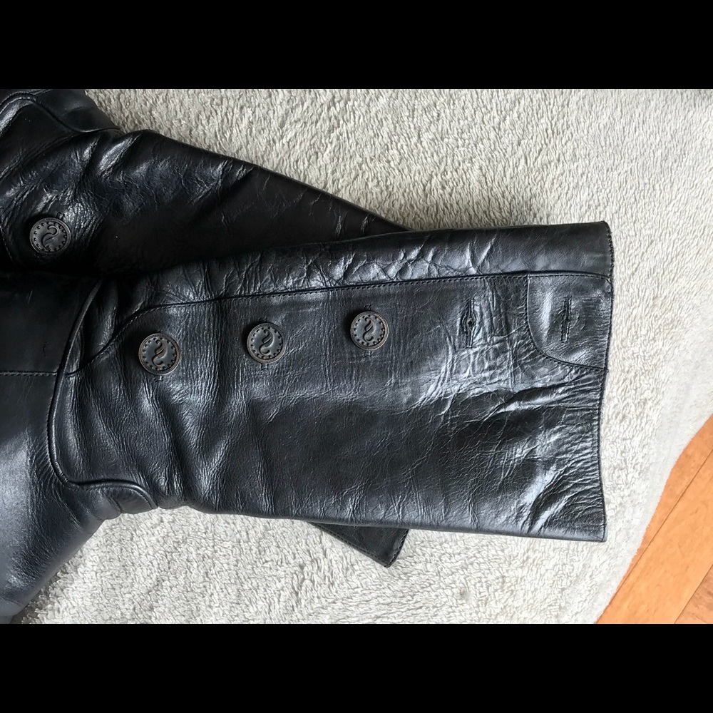 Spring leather biker boot - Picture 4 of 8